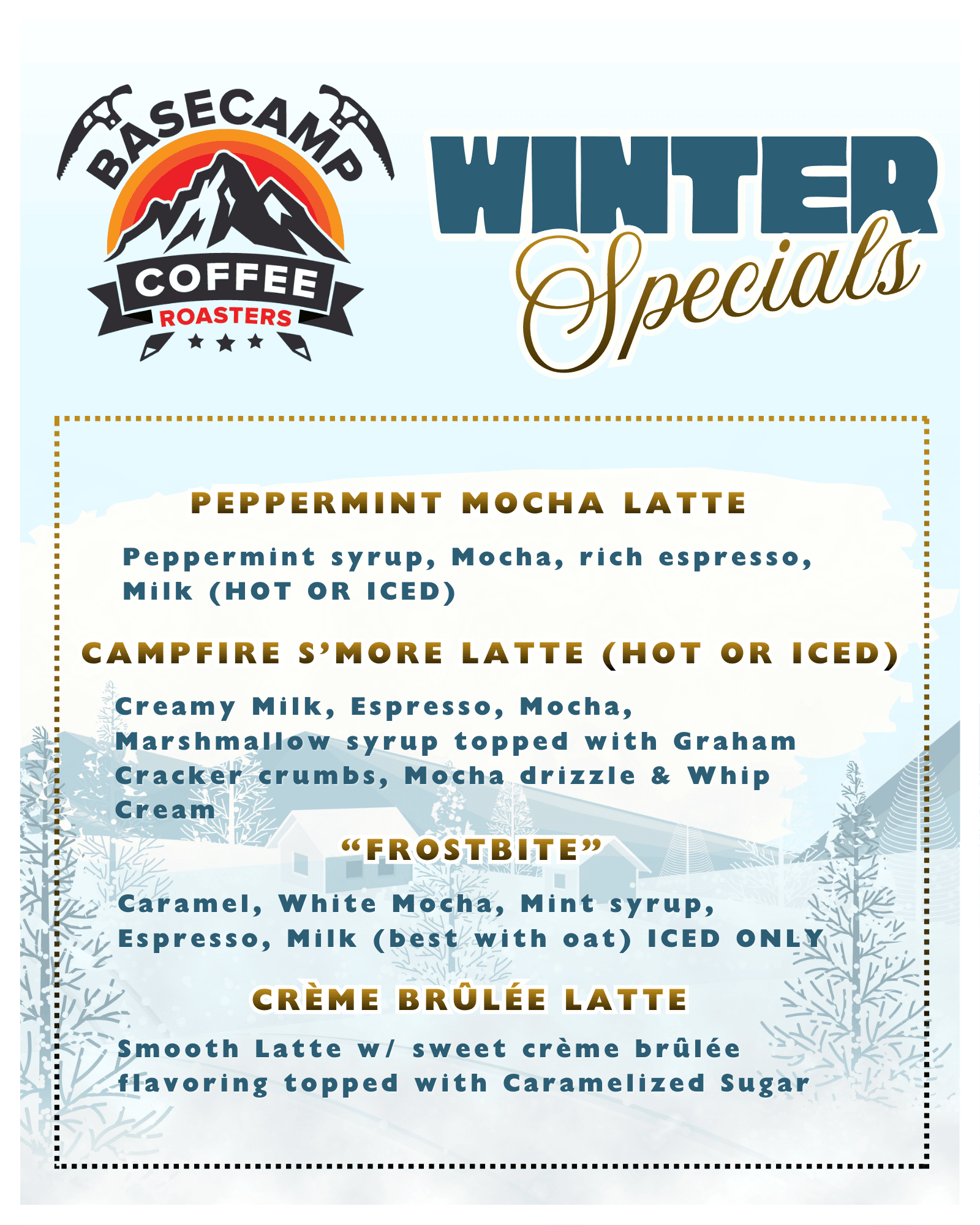 basecamp holiday menu (Poster - 8 x 10 in) (2)